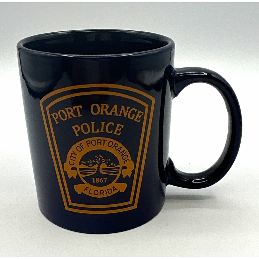 Port Orange Police Navy Orange Ceramic Coffee Mug Florida Law Enforcement 103
